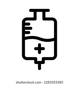 intravenous drip icon or logo isolated sign symbol vector illustration - high quality black style vector icons
