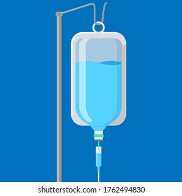 intravenous fluids flat icon vector illustration, stock vector