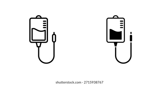 Colección de diseño de iconos intravenosos. Signo y Vector para diseños de interfaz de usuario