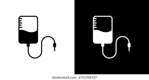 Colección de conjunto de iconos intravenosos. Silueta de Vector.