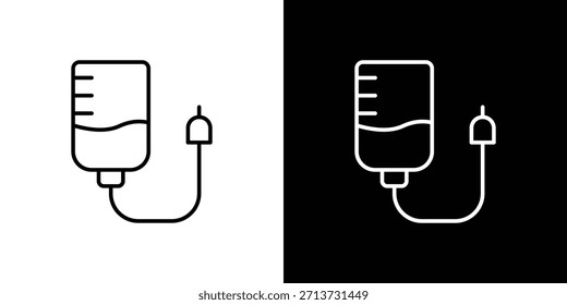 Intravenous icon. Simple flat symbol. Perfect Black outline pictogram illustration