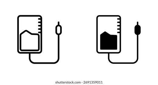 Ícone intravenoso Ilustração vetorial simples para design gráfico e web.
