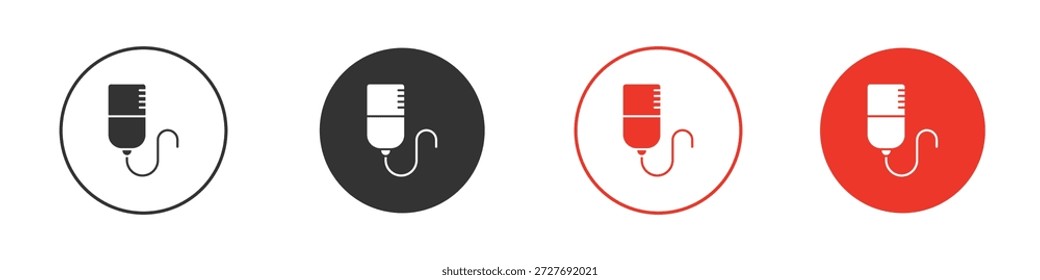 Símbolo de icono intravenoso. Diseño simple y plano para Web o App móvil. Logotipo de Ilustración vectorial mínima.