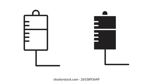 Ilustración vectorial de icono intravenoso sobre un fondo transparente.