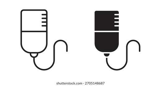 Icono intravenoso Vector de diseños modernos planos y de trazo
