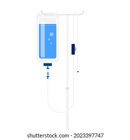 Intravenous Infusion On White Background.