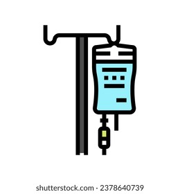 intravenous iv drip color icon vector. intravenous iv drip sign. isolated symbol illustration