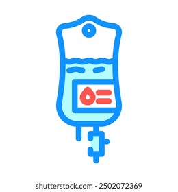 intravenous iv drip color icon vector. intravenous iv drip sign. isolated symbol illustration