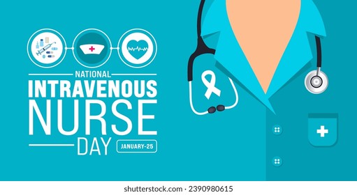 Intravenous Nurse Day or IV Nurse Day background design template use to background, banner, placard, card, book cover,  and poster design template with text inscription and standard color. vector