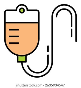 Icono de Vector de terapia intravenosa que representa la infusión hospitalaria