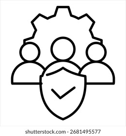 Vetor de Ilustração do Ícone de Contorno de Integridade