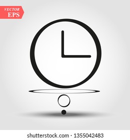 intresting Clock outline vector sign, linear style pictogram isolated on white. Office watch symbol, logo illustration. Editable stroke vector icon