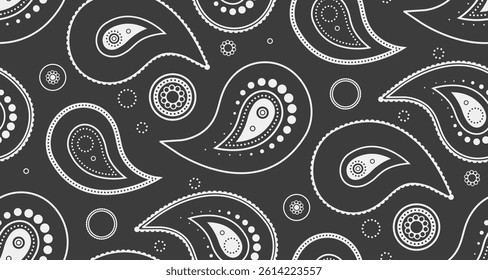 Intricacy paisley a ethereal print. Modern buta in twisted sketching. Artistic indian on plant style. Eternity vibrant, surface decor.