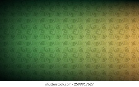 Intricate Abstract Background with Geometric Ornament and Gradient Green to Gold Tones, Ideal for Textured Design Elements, Sophisticated Visual Backdrops, and Decorative Applications