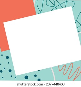 Intricate Abstract Frame: A modern, vibrant border design perfect for logos or stickers. Its intricacy makes it an ideal clipart choice, suitable for wallpapers, covers, and poster