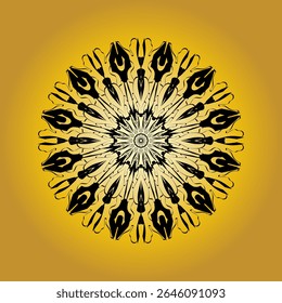 Intricate abstract mandala pattern , perfect for spiritual, decorative, or meditation-themed design backgrounds and prints.