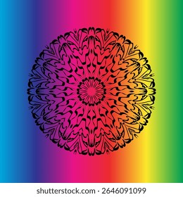 Intricate abstract mandala pattern , perfect for spiritual, decorative, or meditation-themed design backgrounds and prints.