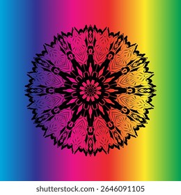 Intricate abstract mandala pattern , perfect for spiritual, decorative, or meditation-themed design backgrounds and prints.