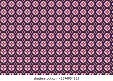 An intricate abstract tile pattern with geometric shapes and seamless design, ideal for wallpapers, textiles, and digital backgrounds