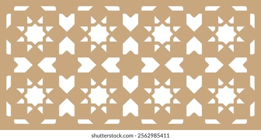 Intricate arabesque geometric design vector showcasing Islamic ornamental art, ideal for Ramadan backgrounds and Arabic decor, blending texture and pattern seamlessly.