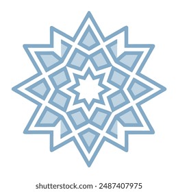 Intricate Arabic Islamic star inter-connecting pattern tile on a white background Clean and detailed vector illustration perfect for elegant décor designs