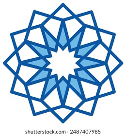 Intricate Arabic Islamic star inter-connecting pattern tile on a white background Clean and detailed vector illustration perfect for elegant décor designs