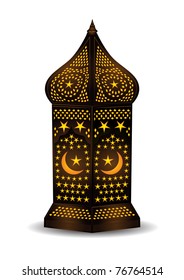 Intricate arabic lantern for eid or ramadan celebration