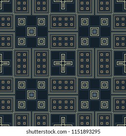 Intricate, artificially looking seamless pattern
