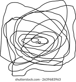 Intricate Black Lines on White Canvas

