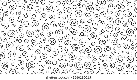 Intricate black spiral patterns on a white background abstract design with subtle texture and repetitive motifs