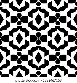 Intricate black and white geometric pattern resembling a mesmerizing fractal muqarnas a captivating ornate design with girih elements.