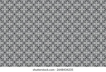 Plano de fundo intrincado de padrão geométrico preto e branco