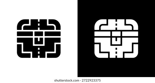 Komplizierte geometrische Schwarz-Weiß-Muster zeigen Symmetrie und komplexe Formen in abstrakter Form.