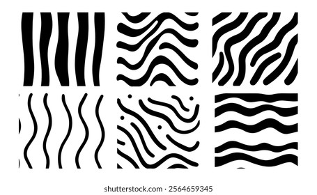 Intricate Black and White Line Art Patterns