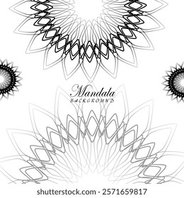 Intricate Black and White Mandala Background Design