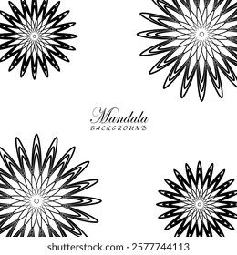 Intricate Black and White Mandala Background Design