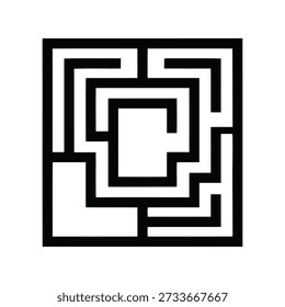 Intricate black and white maze pattern with geometric shapes