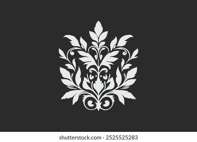 intricate black and white ornamental floral circle retro classic vintage  designs for decorative purposes and art projects free vector editable background 