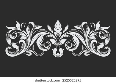 intricate black and white ornamental floral circle retro classic vintage  designs for decorative purposes and art projects free vector editable background 