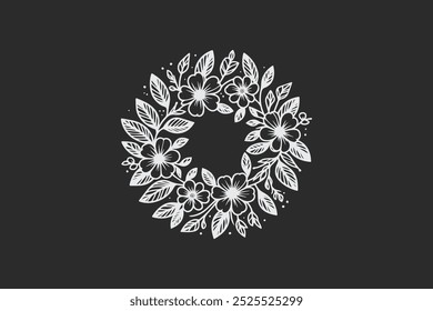 intricate black and white ornamental floral circle retro classic vintage  designs for decorative purposes and art projects free vector editable background 