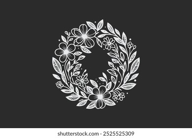 intricate black and white ornamental floral circle retro classic vintage  designs for decorative purposes and art projects free vector editable background 