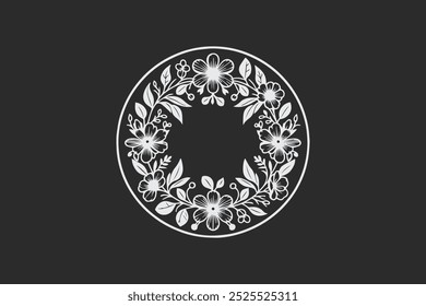 intricate black and white ornamental floral circle retro classic vintage  designs for decorative purposes and art projects free vector editable background 