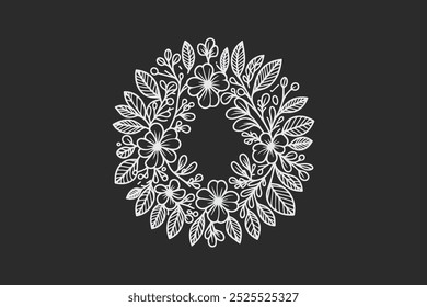 intricate black and white ornamental floral circle retro classic vintage  designs for decorative purposes and art projects free vector editable background 