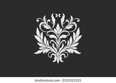 intricate black and white ornamental floral circle retro classic vintage  designs for decorative purposes and art projects free vector editable background 