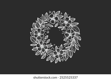 intricate black and white ornamental floral circle retro classic vintage  designs for decorative purposes and art projects free vector editable background 