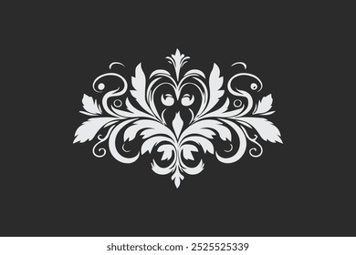 intricate black and white ornamental floral circle retro classic vintage  designs for decorative purposes and art projects free vector editable background 