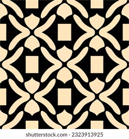 Intrincado patrón blanco y negro adornado con cuadrados, que recuerda a las baldosas estampadas y las muqarnas fractales, presentando un marco elegante y decorativo con toques de influencia damáscara.