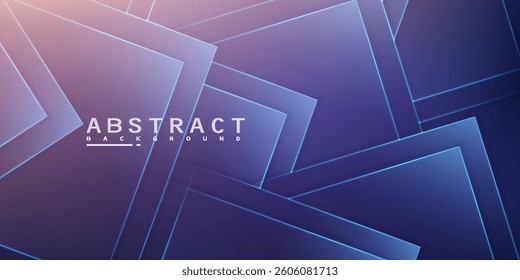 Intricate Blue Square Layers: An Abstract Background with Neon Edge Illumination and a Modern Graphic Design Creates a Sense of Depth and Sophistication