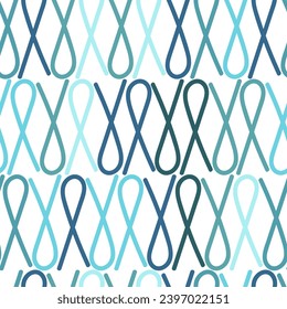 Patrón azul y blanco intrincado con líneas onduladas sobre un fondo blanco, abstracto de doodle moderno.