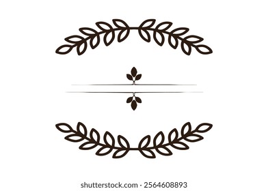 Intricate border and frame borders, floral ornament motif dividers, modern decorations. Vintage flower embellishments or borders and corner frames decor, scroll swirl dividers with flower and leaf 